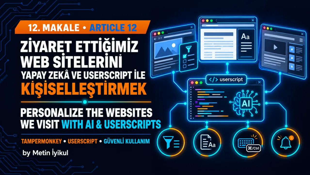 Ziyaret Ettiğimiz Web Sitelerini Yapay Zekâ ve Userscript ile Kişiselleştirmek 🌐⚡